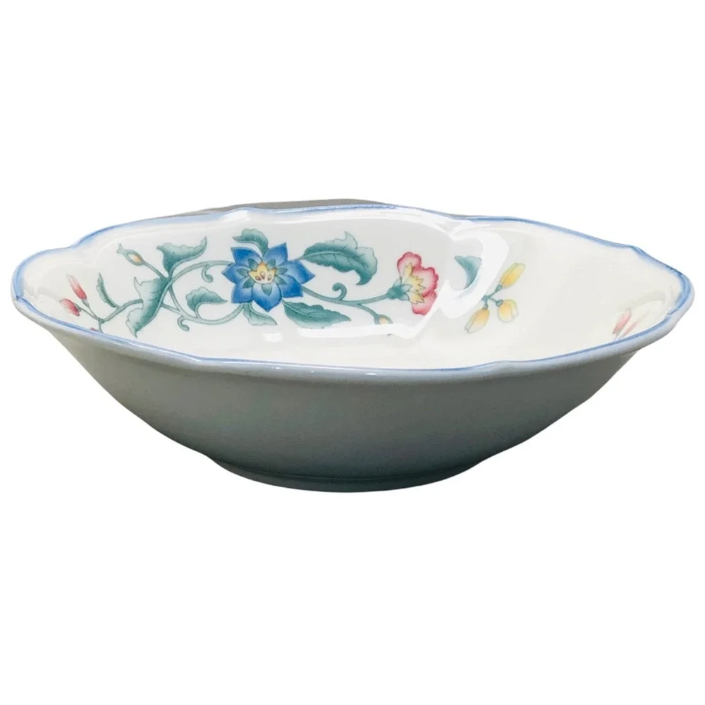 Villeroy & Boch Delia Fruit Berry Bowl‎ White Blue Floral Germany 6